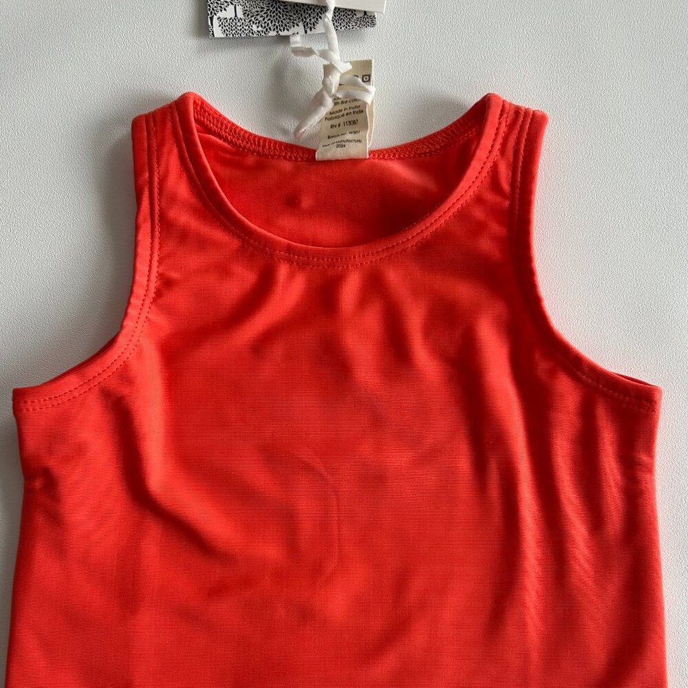 NWT Kate Quinn Tank Rash Guard Swim Top 6-12M Emberglow Orange Sleeveless